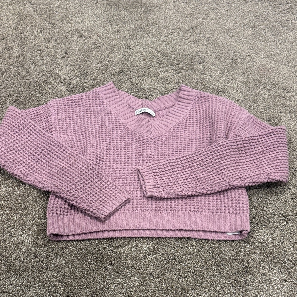 Forever 21 Lavender V-Neck Sweater